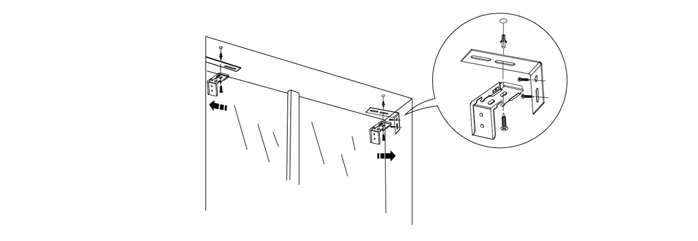 Install brackets for inside side mount blinds