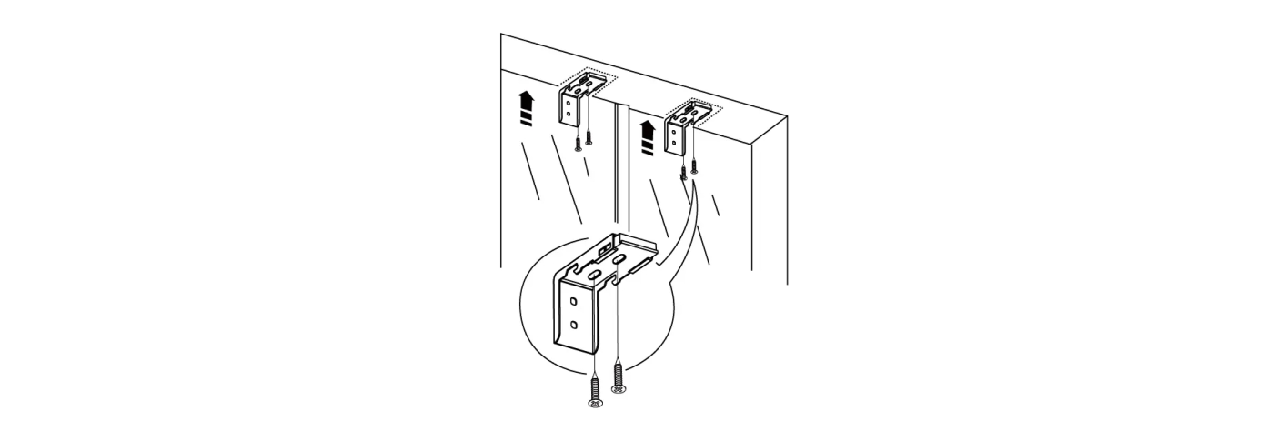 Install brackets for inside top mount blinds