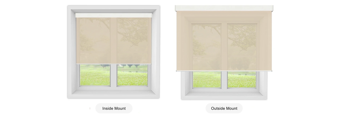 Inside mount versus outside mount blinds installation