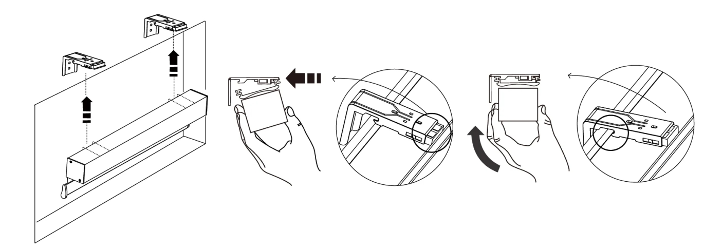 Install shade for outside top mount blinds