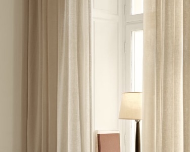 Drapery in a bright room