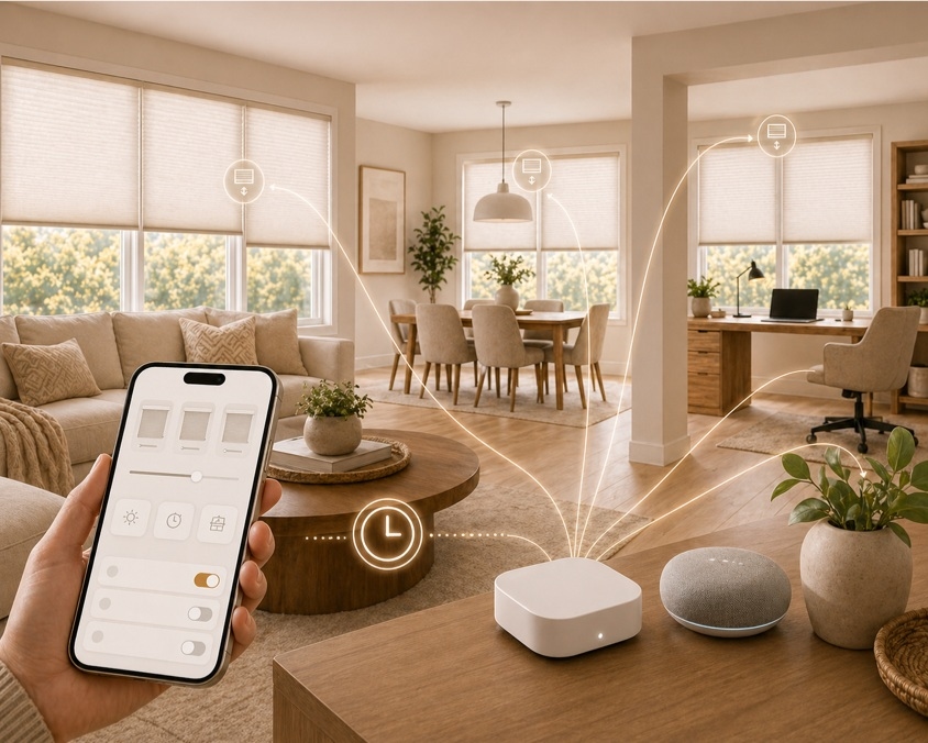 Standard motor and smart hub for smart shades