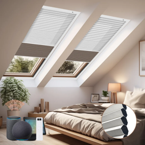 Cellular shades applied to skylights